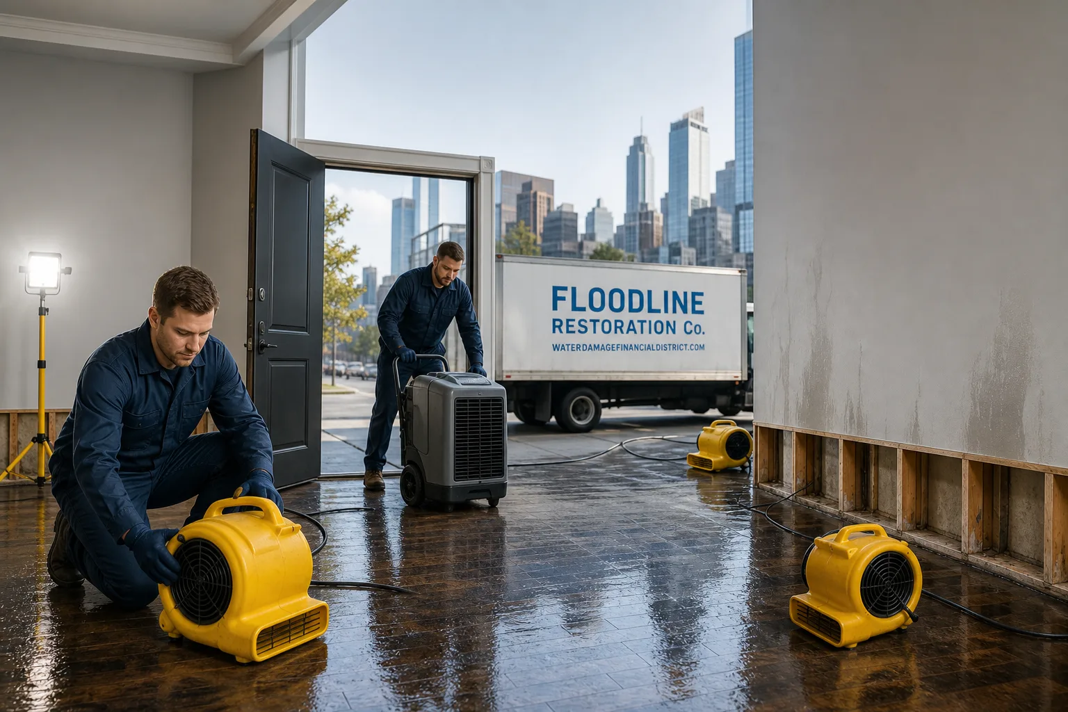 Floodline Restoration Co. damage restoration team